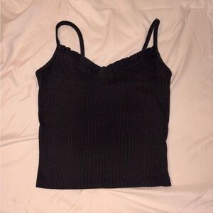 Forever 21 Black Ribbed Tank Top